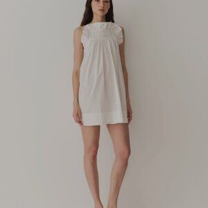 white Doen Lynette mini dress coverup